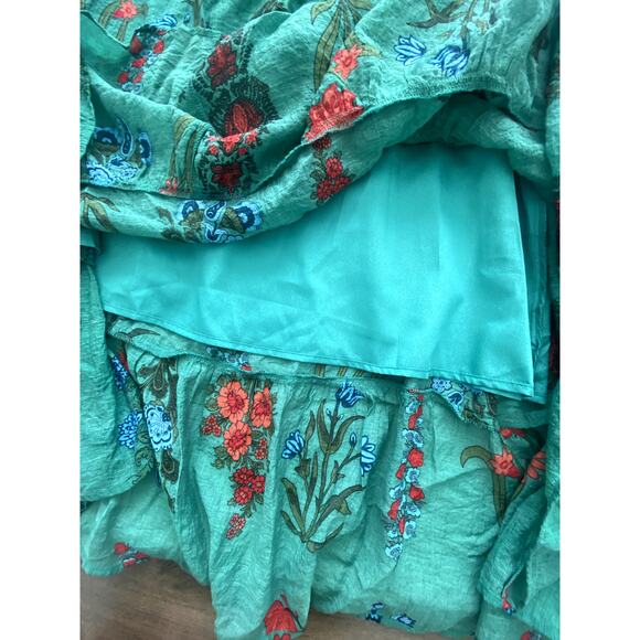 Womens NWOT THML Green Floral Midi/Maxi Dress Size Medium - Picture 7 of 9